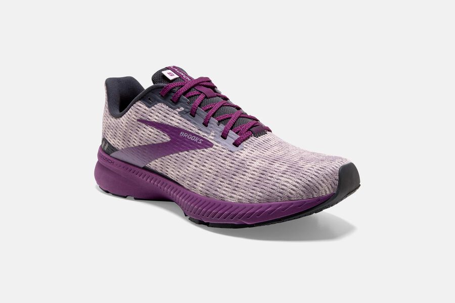 Brooks Running Shoes Womens Purple - Launch 8 Road - 5928-LSTEB